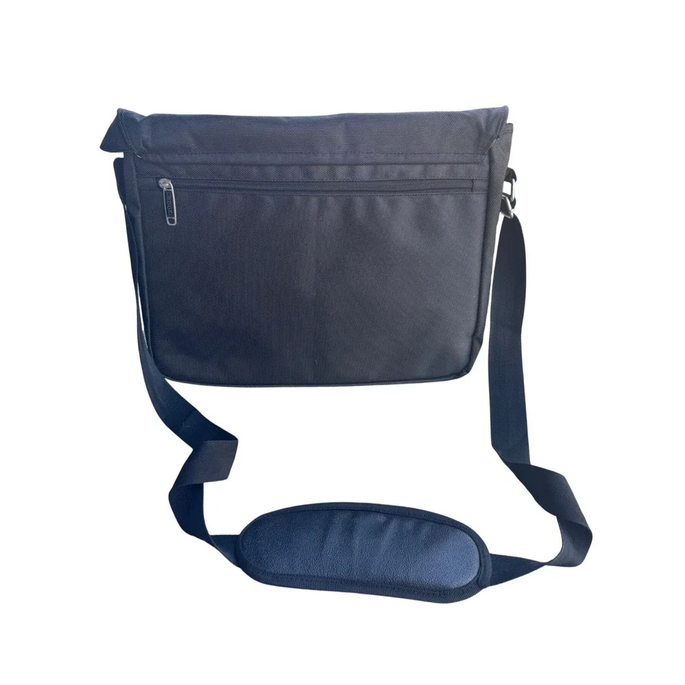 Kappa Mens Black Ballistic Nylon Messenger Laptop Bag Padded Strap Sportswear